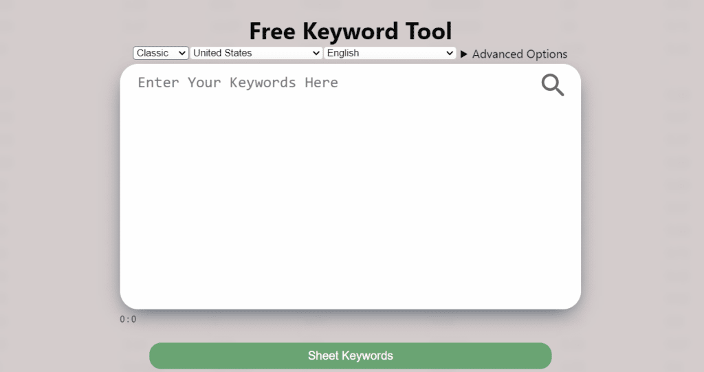 Free Keyword Tool