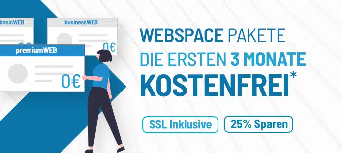 Webspace-Aktion - 3 Monate kostenfrei