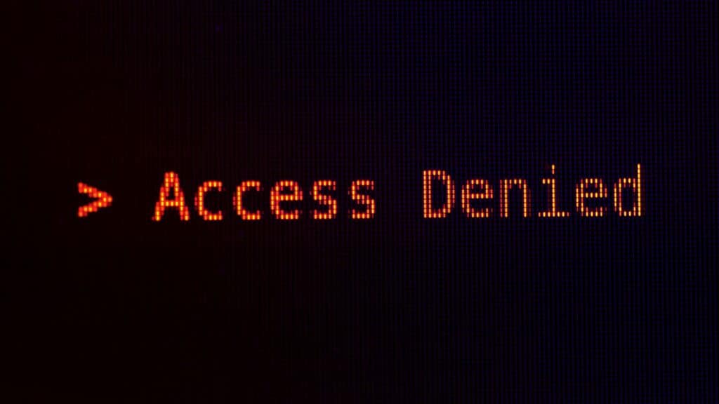 access denied warnung