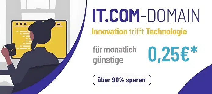 Promo: it.com Domain jetzt für 25 Cent