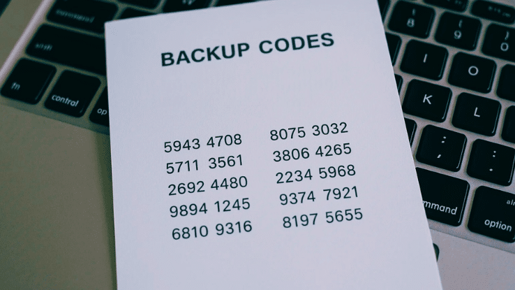 Ausdruck einer Backup-Liste zur Wiederherstellung von Authentifizierungs-Accounts