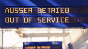 Anzeigetafel "außer Betrieb"