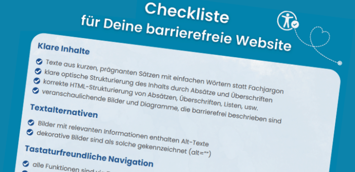Checkliste zur Prüfung von Websites auf Barrierefreiheit